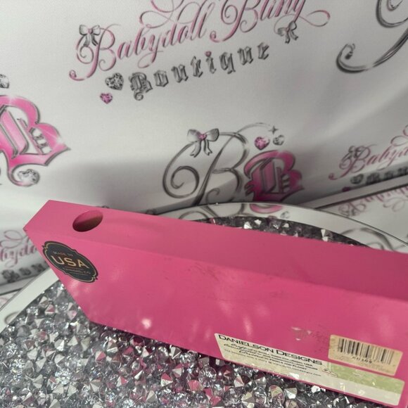 Decor wooden sign Hello my name is trouble white pink cute funny y2k home decor - Picture 8 of 8